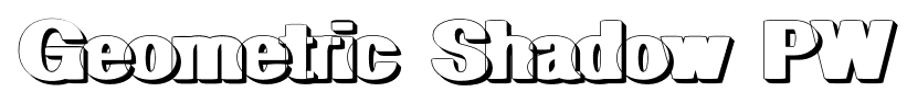 Geometric Shadow PW font
