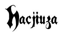 Hacjiuza font