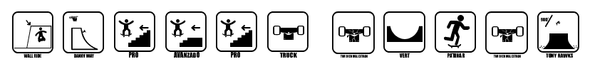 Iconos Skate font