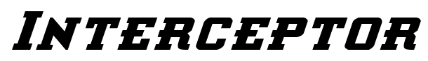 Interceptor font