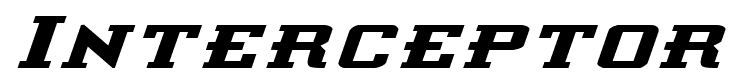 Interceptor font