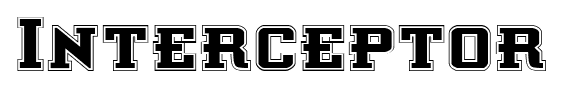 Interceptor font
