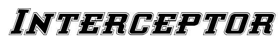 Interceptor font