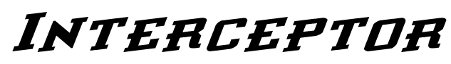 Interceptor font