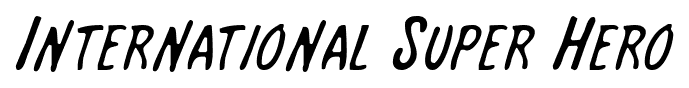 International Super Hero font