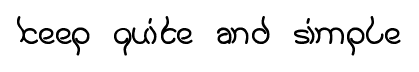 keep quite and simple font
