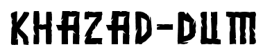 Khazad-Dum font