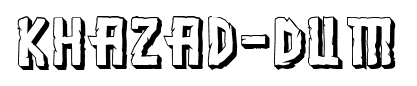 Khazad-Dum font