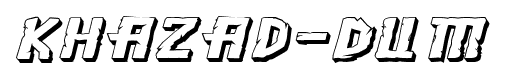 Khazad-Dum font