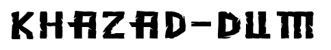 Khazad-Dum font