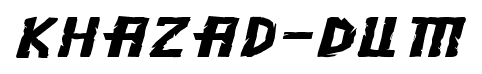 Khazad-Dum font