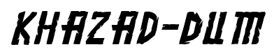 Khazad-Dum font