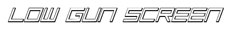 Low Gun Screen font