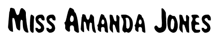 Miss Amanda Jones font