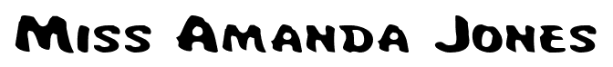 Miss Amanda Jones font