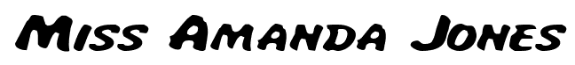 Miss Amanda Jones font