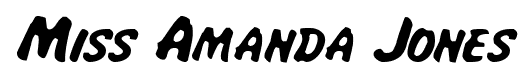 Miss Amanda Jones font