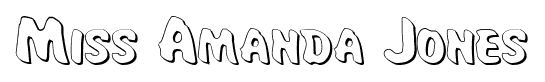 Miss Amanda Jones font