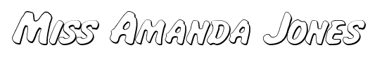 Miss Amanda Jones font
