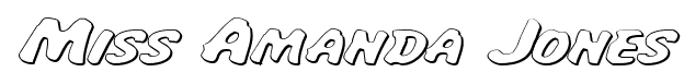 Miss Amanda Jones font