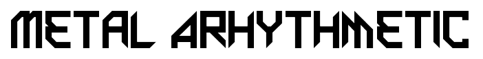 Metal Arhythmetic font