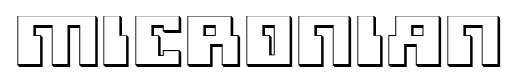 Micronian font