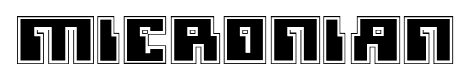 Micronian font
