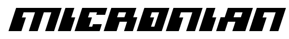 Micronian font