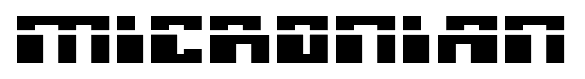 Micronian font