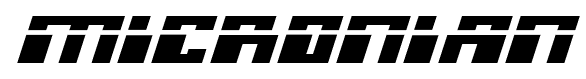 Micronian font