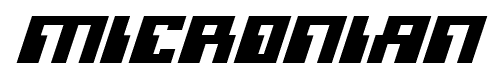 Micronian font