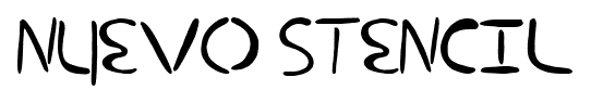 Nuevo Stencil font