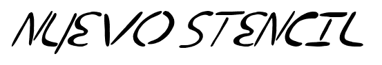 Nuevo Stencil font