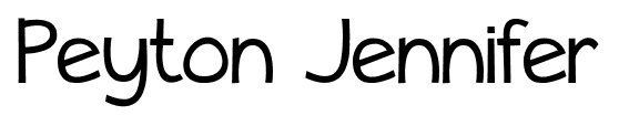Peyton Jennifer font