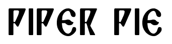 Piper Pie font