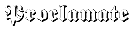 Proclamate font
