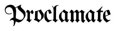 Proclamate font