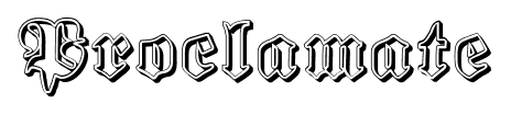 Proclamate font
