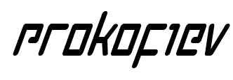 Prokofiev font