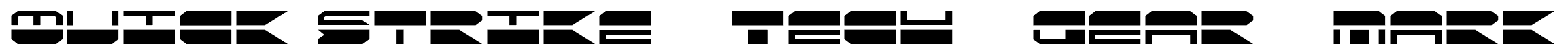 Quick Strike + Tech + Gear + Mark font