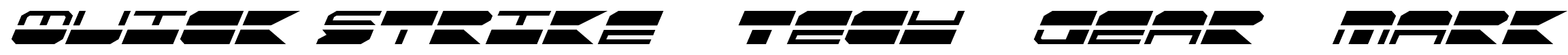 Quick Strike + Tech + Gear + Mark font