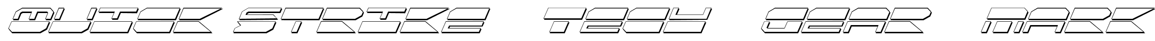 Quick Strike + Tech + Gear + Mark font
