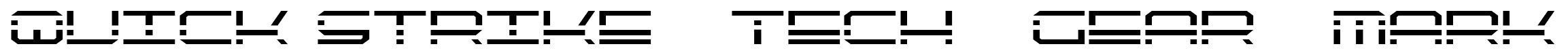 Quick Strike + Tech + Gear + Mark font