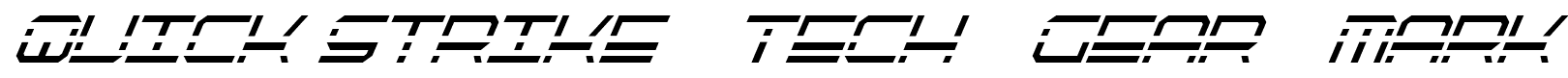Quick Strike + Tech + Gear + Mark font