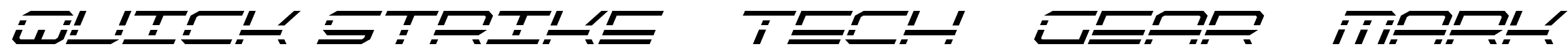 Quick Strike + Tech + Gear + Mark font