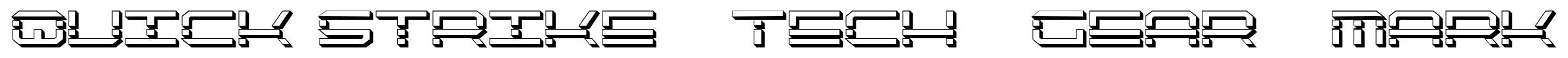 Quick Strike + Tech + Gear + Mark font
