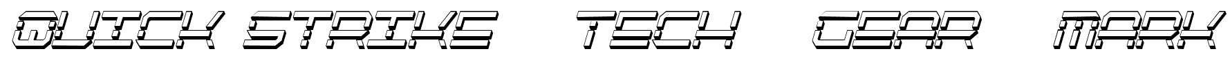 Quick Strike + Tech + Gear + Mark font