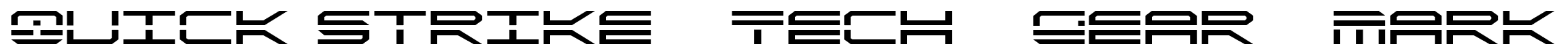 Quick Strike + Tech + Gear + Mark font