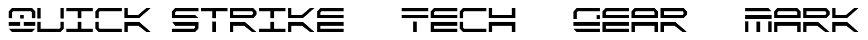 Quick Strike + Tech + Gear + Mark font