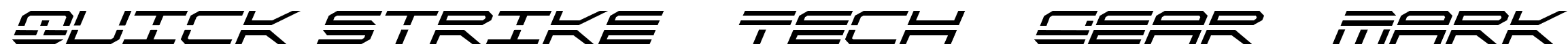 Quick Strike + Tech + Gear + Mark font